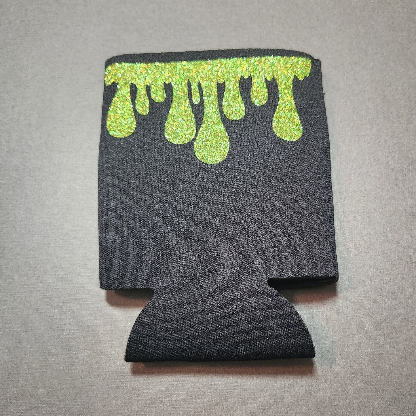 Green glitter slime can holder